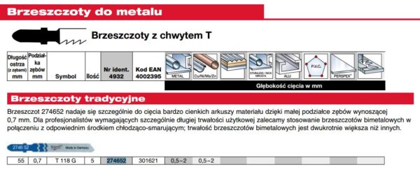 MILWAUKEE BRZESZCZOT DO WYRZYNARKI 55/0