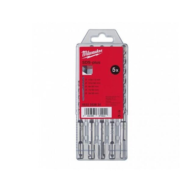 MILWAUKEE WIERTŁO SDS-PLUS KOMPLET 5szt. (5