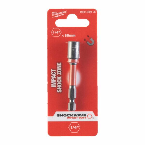 MILWAUKEE KOŃCÓWKA Z NASADKĄ MAGNETYCZNA HEX 1/4" (65mm)