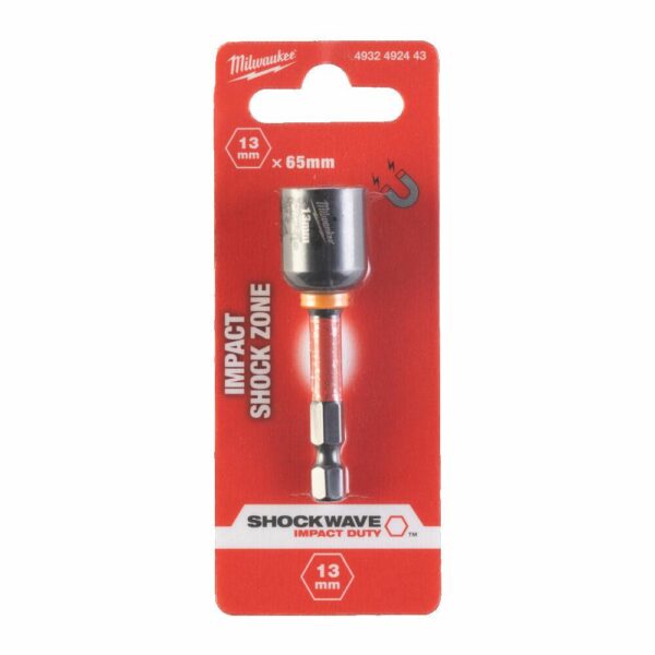 MILWAUKEE KOŃCÓWKA Z NASADKĄ MAGNETYCZNA HEX 13mm (65mm)