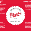 MILWAUKEE PIŁA TARCZOWA 140x20x18z ATB CSB P W - DREWNO - SZYBKIE CIĘCIE