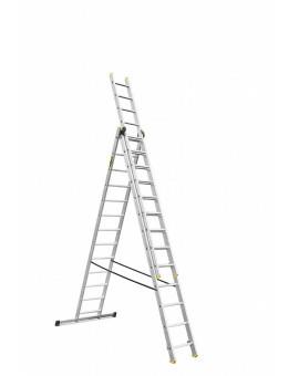 AWTOOLS DRABINA ALUMINIOWA  3x13 STOPNI 150KG ADAPATACJA NA SCHODY