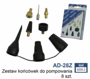 ADLER ZESTAW KOŃCÓWEK DO POMPOWANIA 8szt AD-28Z