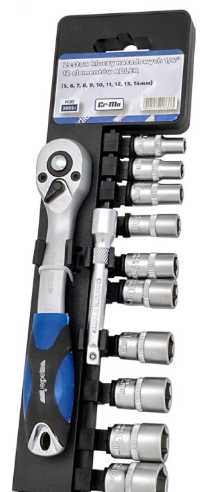 ADLER ZESTAW KLUCZY NASADOWYCH 1/4"12cz