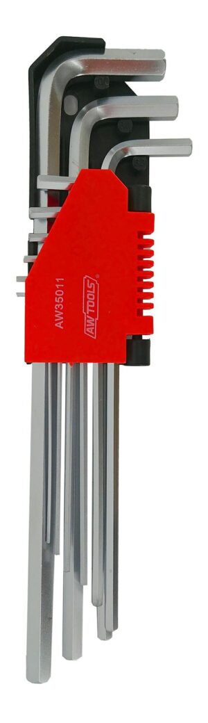 AWTOOLS KLUCZE IMBUSOWE HEX /1,5-10,0mm/ 9szt./ DŁUGIE BLACK LINE