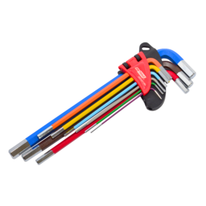 AWTOOLS KLUCZE IMBUSOWE HEX/ 1,5-10,0mm/9szt. KOLOR DŁUGIE BLACK LINE