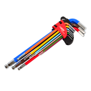 AWTOOLS KLUCZE IMBUSOWE HEX/ 1,5-10,0mm/ 9szt. KOLOR KULA DŁUGIE BLACK LINE