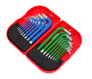 AWTOOLS KLUCZE IMBUSOWE HEX/TORX / 1,5-10,0mm/ 18szt. KOLOR