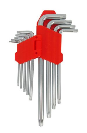 AWTOOLS KLUCZE IMBUSOWE TORX/ T10-T50/ 9szt./ DŁUGIE BLACK LINE