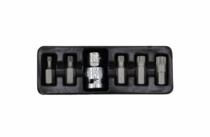 AWTOOLS KOŃCÓWKI SPLINE 6cz. M5-M12 + ADAPTER BLACK LINE