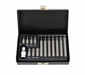 AWTOOLS KOŃCÓWKI TORX 15cz. Z OTWOREMBLACK LINE