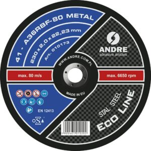 ANDRE TARCZA DO METALU 230 x 2,0mm METAL ECO LINE