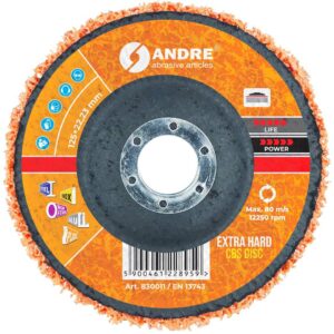 ANDRE KRĄŻEK SZLIFIERSKI CBS 125mm EXTRA HARD – ORANGE