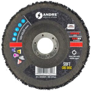 ANDRE KRĄŻEK SZLIFIERSKI CBS 125mm SOFT - BLACK